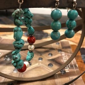 Turquoise bracelet and matching earrings